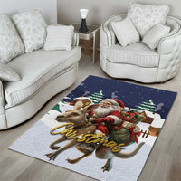 Kangaroo Australia Christmas Area Rug Xmas Pattern - Wonder Print Shop