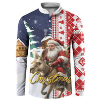Kangaroo Australia Christmas Button Sweatshirt Xmas Pattern - Wonder Print Shop