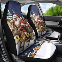 Kangaroo Australia Christmas Car Seat Cover Xmas Pattern - Wonder Print Shop