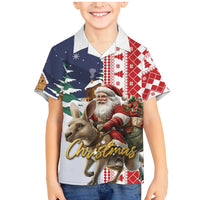 Kangaroo Australia Christmas Family Matching Mermaid Dress and Hawaiian Shirt Xmas Pattern - Wonder Print Shop