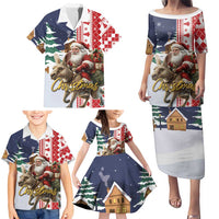Kangaroo Australia Christmas Family Matching Puletasi and Hawaiian Shirt Xmas Pattern - Wonder Print Shop