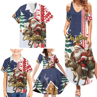 Kangaroo Australia Christmas Family Matching Summer Maxi Dress and Hawaiian Shirt Xmas Pattern - Wonder Print Shop