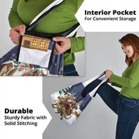 Kangaroo Australia Christmas Grocery Bag Xmas Pattern