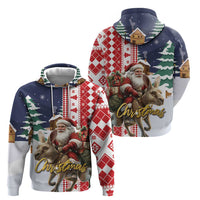 Kangaroo Australia Christmas Hoodie Xmas Pattern - Wonder Print Shop