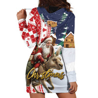 Kangaroo Australia Christmas Hoodie Dress Xmas Pattern - Wonder Print Shop
