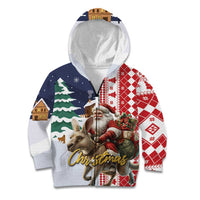 Kangaroo Australia Christmas Kid Hoodie Xmas Pattern - Wonder Print Shop