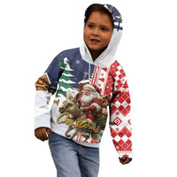 Kangaroo Australia Christmas Kid Hoodie Xmas Pattern - Wonder Print Shop
