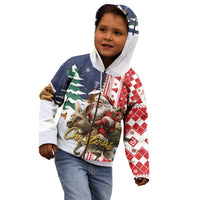 Kangaroo Australia Christmas Kid Hoodie Xmas Pattern - Wonder Print Shop