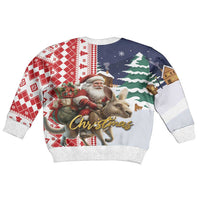 Kangaroo Australia Christmas Kid Ugly Christmas Sweater Xmas Pattern - Wonder Print Shop