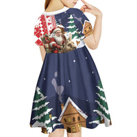 Kangaroo Australia Christmas Kid Short Sleeve Dress Xmas Pattern - Wonder Print Shop