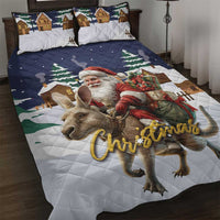 Kangaroo Australia Christmas Quilt Bed Set Xmas Pattern - Wonder Print Shop