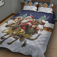 Kangaroo Australia Christmas Quilt Bed Set Xmas Pattern - Wonder Print Shop