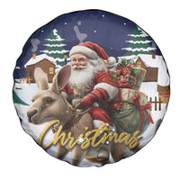 Kangaroo Australia Christmas Spare Tire Cover Xmas Pattern - Wonder Print Shop
