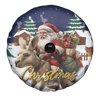 Kangaroo Australia Christmas Spare Tire Cover Xmas Pattern - Wonder Print Shop