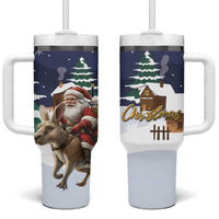 Kangaroo Australia Christmas Tumbler With Handle Xmas Pattern - Wonder Print Shop