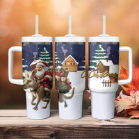 Kangaroo Australia Christmas Tumbler With Handle Xmas Pattern - Wonder Print Shop