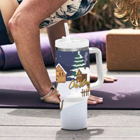 Kangaroo Australia Christmas Tumbler With Handle Xmas Pattern - Wonder Print Shop