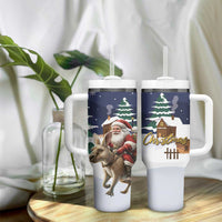 Kangaroo Australia Christmas Tumbler With Handle Xmas Pattern - Wonder Print Shop