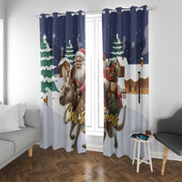 Kangaroo Australia Christmas Window Curtain Xmas Pattern - Wonder Print Shop