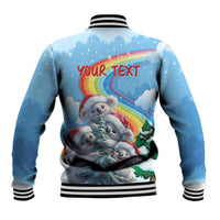 Personalised Australia Koala Christmas Baseball Jacket Santa Claus Ho Ho Ho - Wonder Print Shop