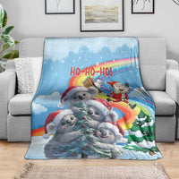 Australia Koala Christmas Blanket Santa Claus Ho Ho Ho