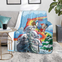 Australia Koala Christmas Blanket Santa Claus Ho Ho Ho