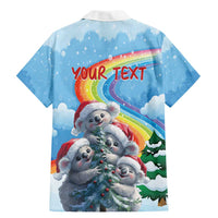 Personalised Australia Koala Christmas Family Matching Mermaid Dress and Hawaiian Shirt Santa Claus Ho Ho Ho - Wonder Print Shop