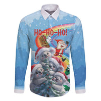 Personalised Australia Koala Christmas Family Matching Off Shoulder Short Dress and Hawaiian Shirt Santa Claus Ho Ho Ho - Wonder Print Shop