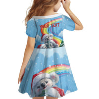 Personalised Australia Koala Christmas Family Matching Short Sleeve Bodycon Dress and Hawaiian Shirt Santa Claus Ho Ho Ho - Wonder Print Shop