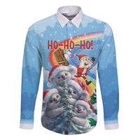 Personalised Australia Koala Christmas Family Matching Short Sleeve Bodycon Dress and Hawaiian Shirt Santa Claus Ho Ho Ho - Wonder Print Shop