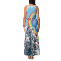 Personalised Australia Koala Christmas Family Matching Tank Maxi Dress and Hawaiian Shirt Santa Claus Ho Ho Ho - Wonder Print Shop