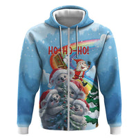 Personalised Australia Koala Christmas Hoodie Santa Claus Ho Ho Ho - Wonder Print Shop
