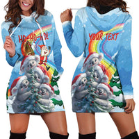 Personalised Australia Koala Christmas Hoodie Dress Santa Claus Ho Ho Ho - Wonder Print Shop