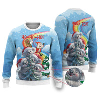Australia Koala Christmas Ugly Christmas Sweater Santa Claus Ho Ho Ho - Wonder Print Shop