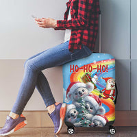 Australia Koala Christmas Luggage Cover Santa Claus Ho Ho Ho - Wonder Print Shop