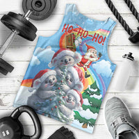 Personalised Australia Koala Christmas Men Tank Top Santa Claus Ho Ho Ho - Wonder Print Shop