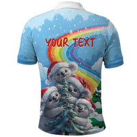 Personalised Australia Koala Christmas Polo Shirt Santa Claus Ho Ho Ho - Wonder Print Shop