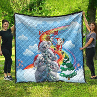 Australia Koala Christmas Quilt Santa Claus Ho Ho Ho - Wonder Print Shop