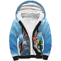 Personalised Australia Koala Christmas Sherpa Hoodie Santa Claus Ho Ho Ho - Wonder Print Shop