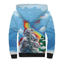 Personalised Australia Koala Christmas Sherpa Hoodie Santa Claus Ho Ho Ho - Wonder Print Shop