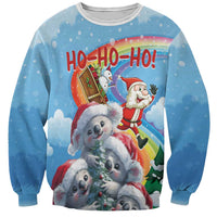 Personalised Australia Koala Christmas Sweatshirt Santa Claus Ho Ho Ho - Wonder Print Shop
