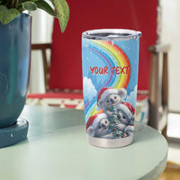 Personalised Australia Koala Christmas Tumbler Cup Santa Claus Ho Ho Ho - Wonder Print Shop