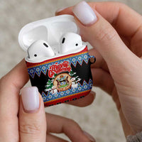 Antigua and Barbuda Christmas AirPods Case Coat Of Arms With Snowman - Wonder Print Shop