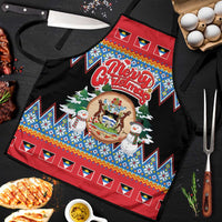 Antigua and Barbuda Christmas Apron Coat Of Arms With Snowman - Wonder Print Shop