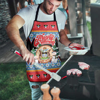 Antigua and Barbuda Christmas Apron Coat Of Arms With Snowman - Wonder Print Shop