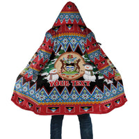 Personalized Antigua and Barbuda Christmas Cloak Coat Of Arms With Snowman - Wonder Print Shop
