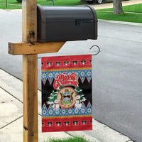 Antigua and Barbuda Christmas Garden Flag Coat Of Arms With Snowman - Wonder Print Shop