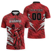 Custom Barishal Cricket Fortune Zipper Polo Shirt Southern Army Champions - Wonder Print Shop