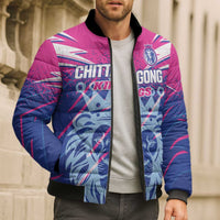 Custom Chittagong Cricket Bomber Puffer Jacket Faith Honour Strength - Wonder Print Shop