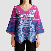 Custom Chittagong Cricket Kimono Sleeve Blouse Faith Honour Strength - Wonder Print Shop